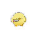 Chick with knife
