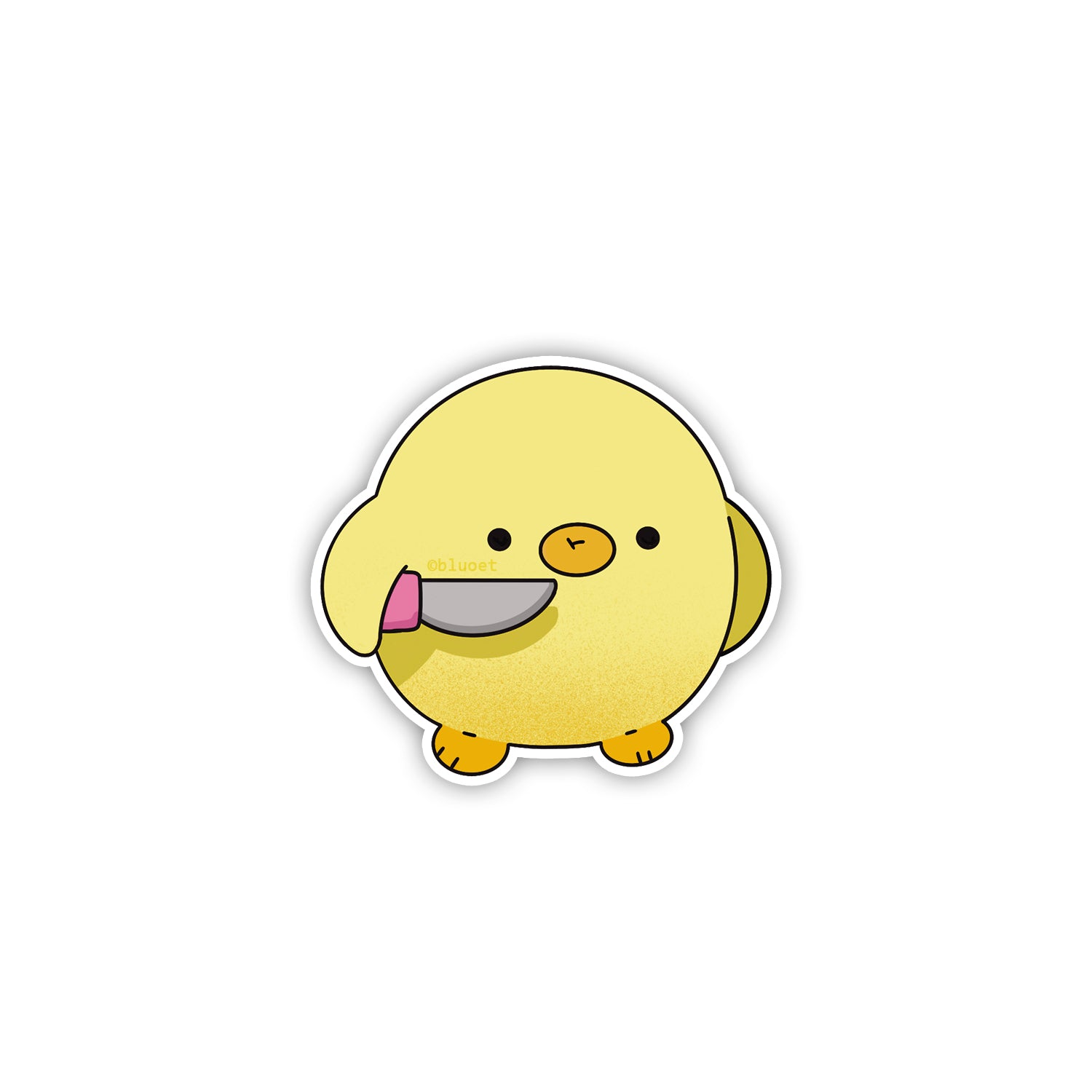 Chick with knife